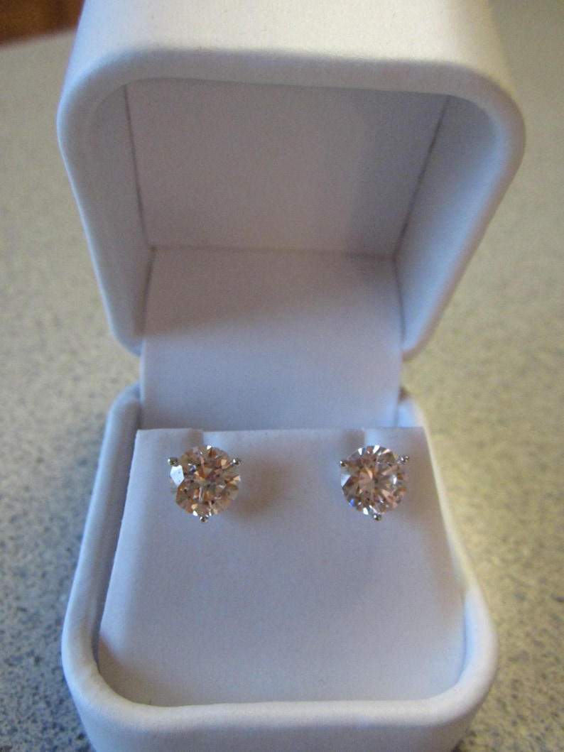 Screw Post and Backs Martini Setting 14k Gold Earrings Studs Etsy