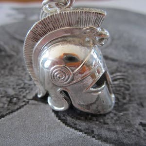Gladiator Helmet Key Chain in Sterling Silver
