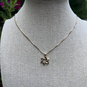 Star of David Necklace / 14k Gold Star of David Necklace / Small Star of David Pendant