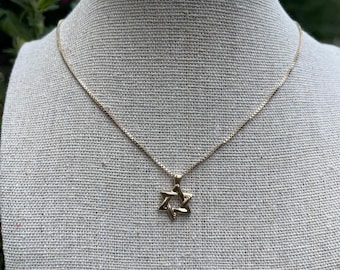 Star of David Necklace / 14k Gold Star of David Necklace / Small Star of David Pendant