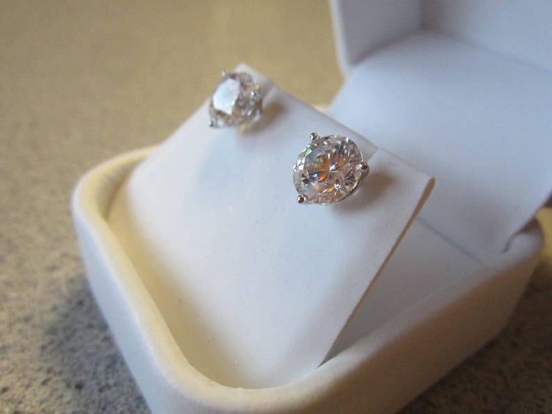 Screw Post and Backs Martini Setting 14k Gold Earrings Studs Etsy