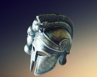 Gifts For Men | Silver Spartan Jewelry | Men's Spartan Ring/Skull Ring/Helmet Ring