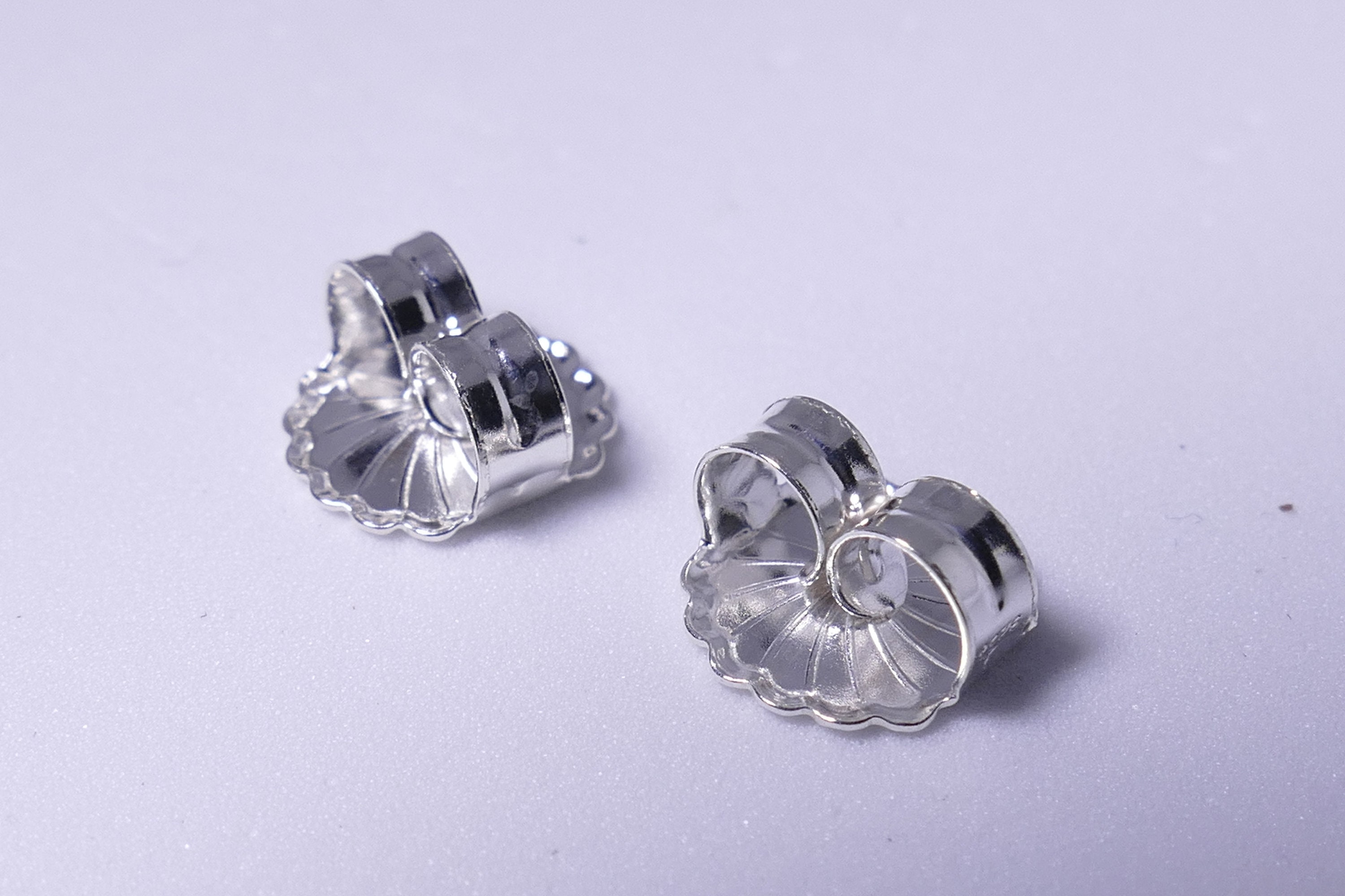 Earring Backs Monster Large Safety 10MM Friction Push backs Nuts in 14K  White Yellow Gold or Silver