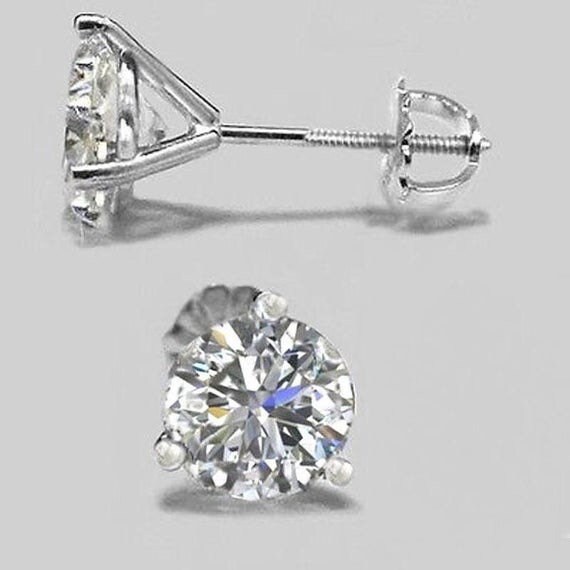 Platinum Replacement Earrings Screw Backs Single or Pair Platinum 950 Light  or Heavy Post 