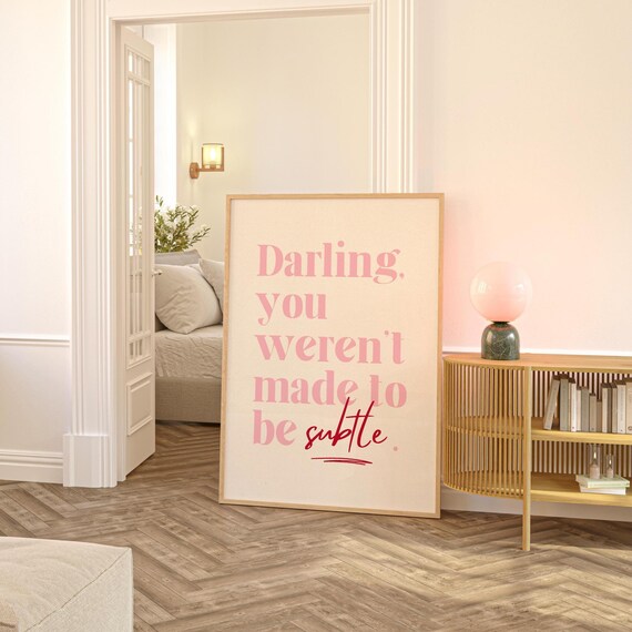 Affiche Girl Power Motivant,  Art mural féministe, Citation Boss Lady, Typographie rose audacieuse, Poster digital BCBG, Affiche Girl Boss