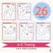A-Z Alphabet Tracing Worksheets Fun Handwriting Practice With Crayons ...