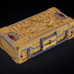 Pacote de Armazenamento para Baralho Egípcio – Conjunto com 5 Estojos Duplos para 100 Cartas de MTG + 1 Tubo de Tapete de Jogo | Armazenamento Durável Impresso em 3D pela Mythikos Forge