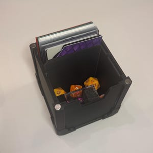 Caixa de dados e fichas MTG – Impressa em 3D, armazenamento combinado com divisor, personalizada ou temática