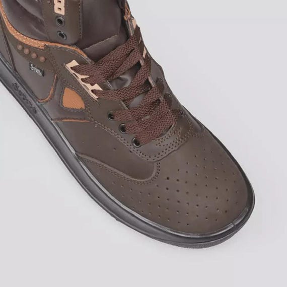 Servis Cheetah High Top Brown Trainers Afghani Military Style