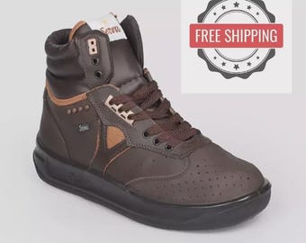 Servis Cheetah high top Brown Trainers Afghani Military Style