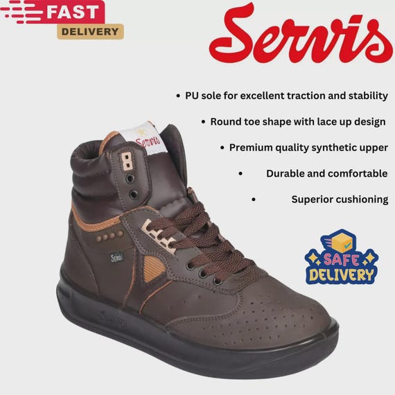 Servis Cheetah High Top Brown Trainers Afghani Military Style