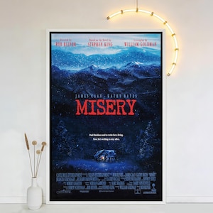 Filmaffisch Misery, 1990-tals vintagestil, HD-canvastryck, oramad