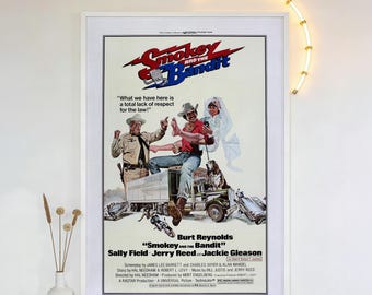 Póster de la película Smokey and the Bandit, impresión artística en lienzo HD, sin marco