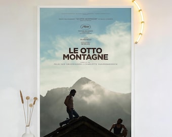 Le otto montagne Art Poster, stampa artistica su tela HD, senza cornice