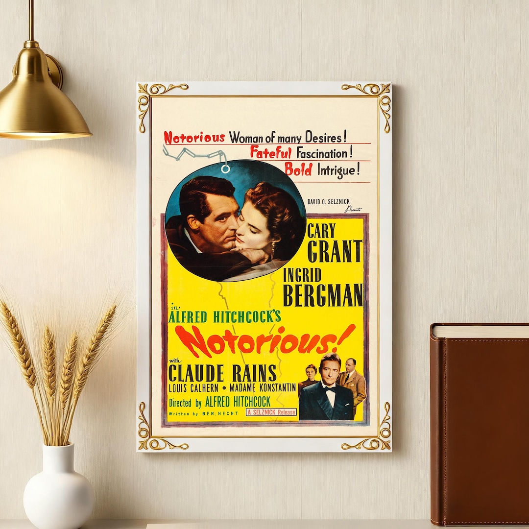 Notorious 1946 Hitchcock Movie Poster HD Canvas Art Print Etsy notorious-1946-hitchcock-movie-poster-hd-canvas-art-print-etsy