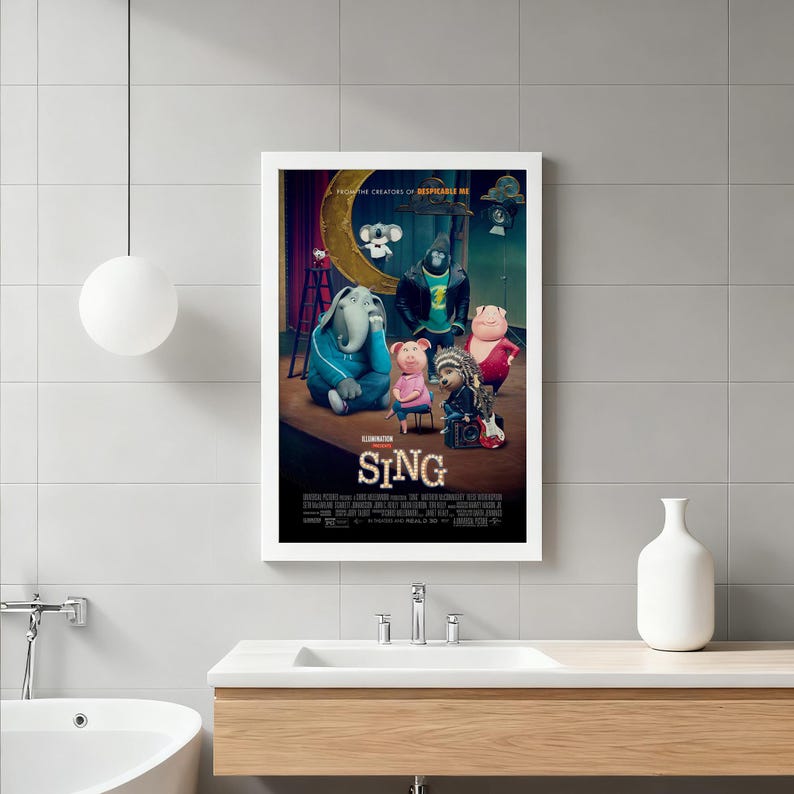 Sing Movie Poster HD Waterproof Canvas Art Print Unframed Etsy sing-movie-poster-hd-waterproof-canvas-art-print-unframed-etsy