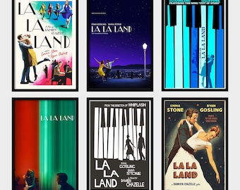 La La Land Movie Poster, HD Waterproof Canvas Art Print, Unframed Wall Decor