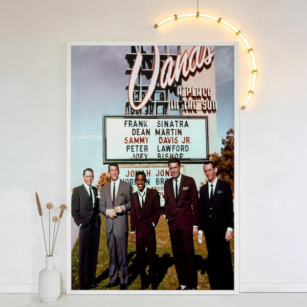 Rat Pack Movie Poster, HD Waterproof Canvas Print, Unframed