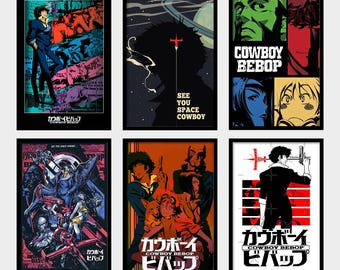 Cowboy Bebop Anime Poster, Waterproof Canvas Print, Unframed