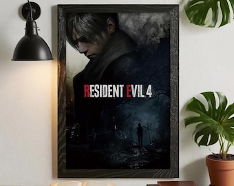 Resident Evil 4 Remake Waterproof Canvas Poster, HD Game Art, Unframed