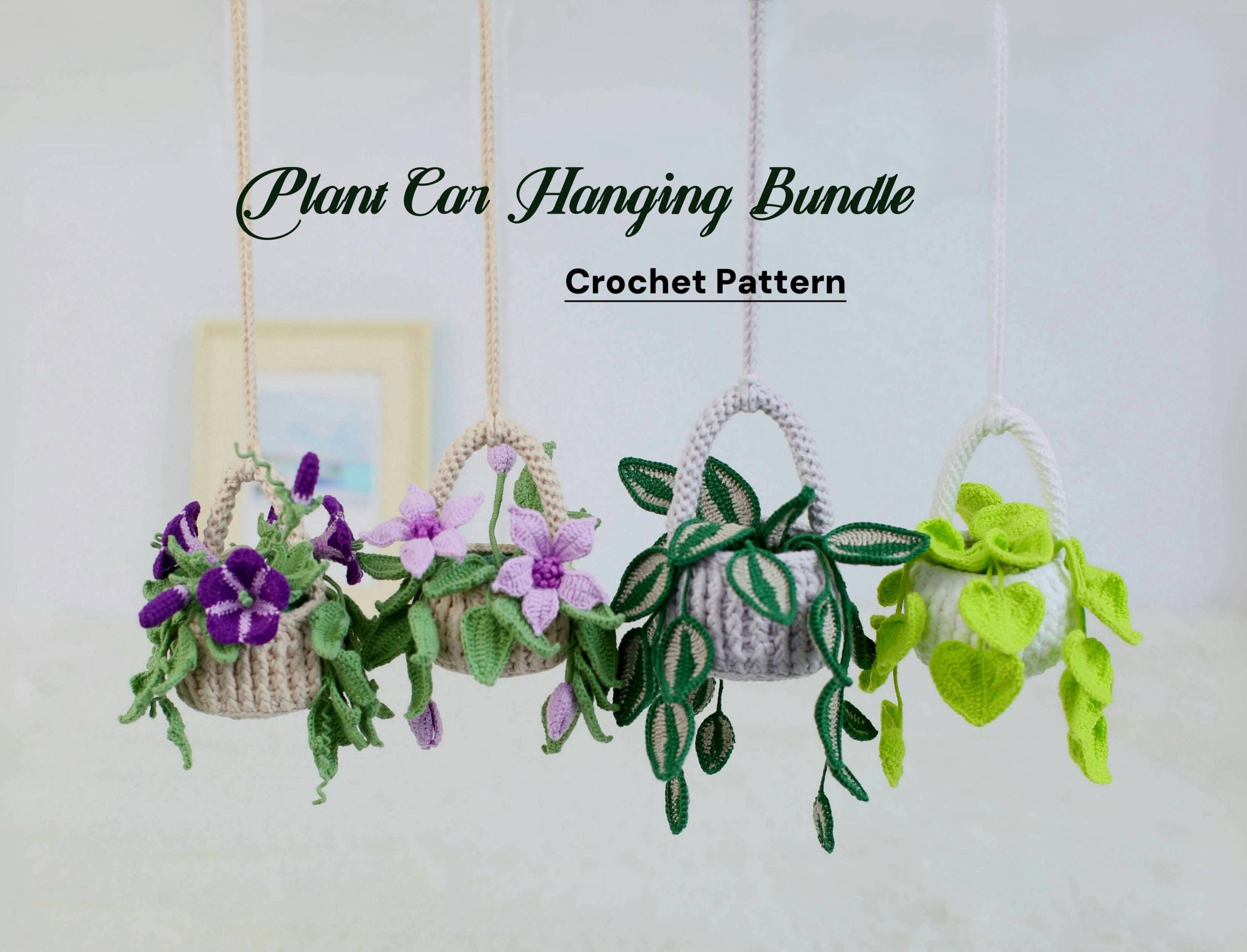 4 in 1 Plant Car Hanging Pattern | Sweet Potato Vine |Car Hanging| Beginner-friendly | Emotional support gift | Housewarming gift
