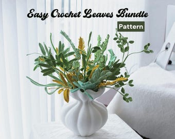 Crochet Leaves Pattern: Easy Floral Bouquet, Beginner Friendly (PDF Pattern)
