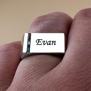 Ring for dad, Father&#39;s Day Gifts, personalized name ring, custom gift for father, ring for husband, ring for boyfriend, gift for him