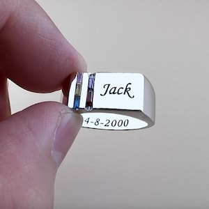 Custom name ring, ring for dad, ring for husband, ring for father, ring for boyfriend, gift for boyfriend, gift for dad, Father&#39;s Day Gifts
