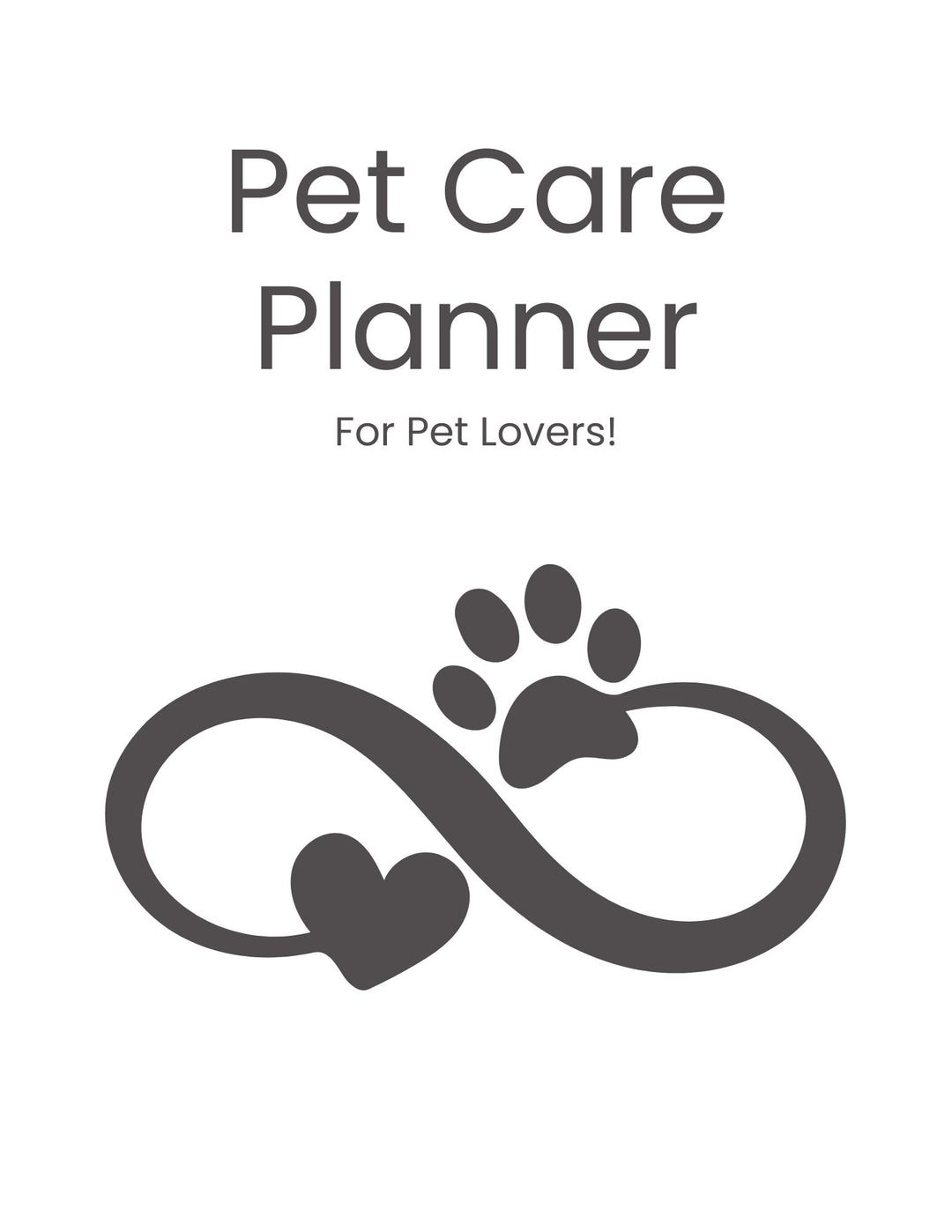 Pet Planner Printable Pet Planner Printable