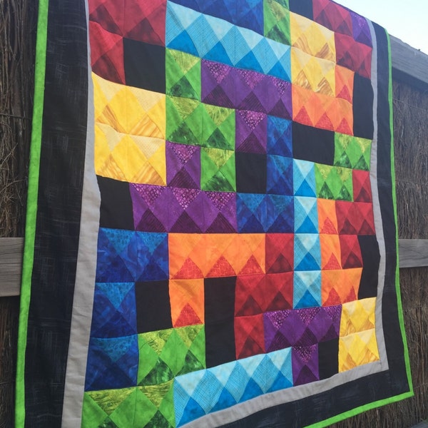 Tetris video game baby or lap quilt