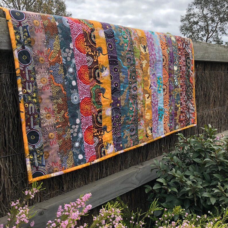 Australian Aboriginal Fabric Quilt Etsy