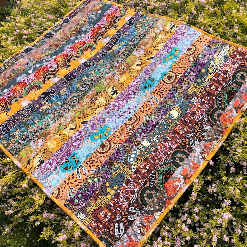 Australian Aboriginal Fabric Quilt Etsy