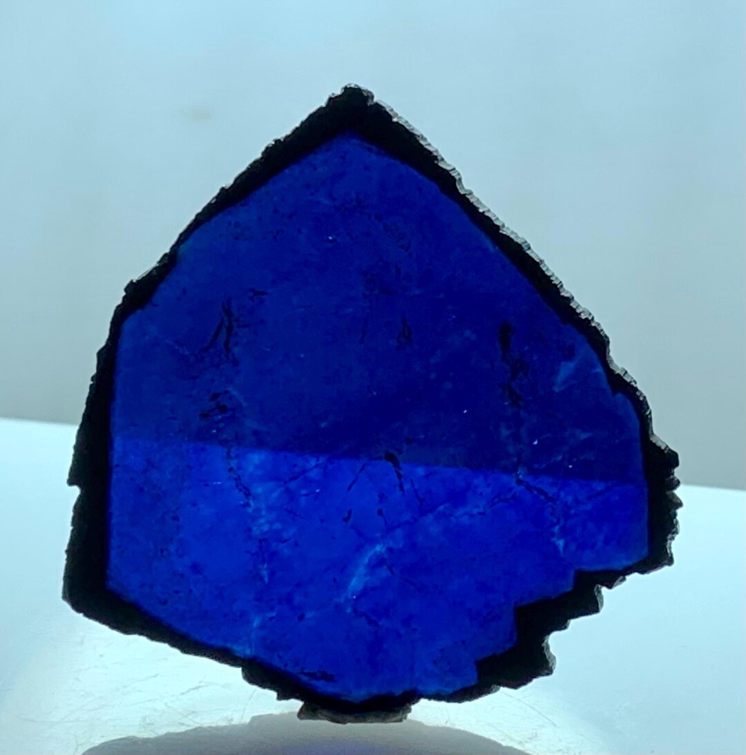 40.45 Ct Well Polished Dark Blue Tourmaline Slice From Afghanistan - Etsy