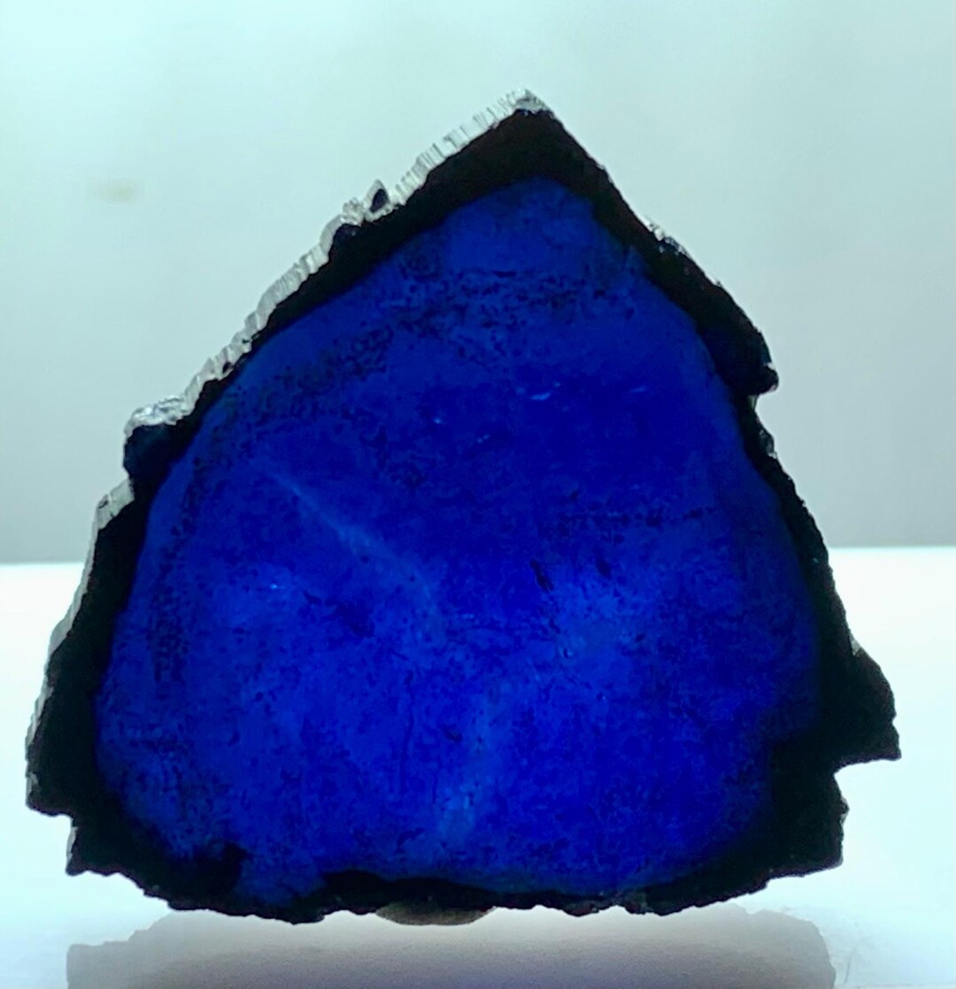 52.20 Ct Well Polished Dark Blue Tourmaline Slice From Afghanistan - Etsy