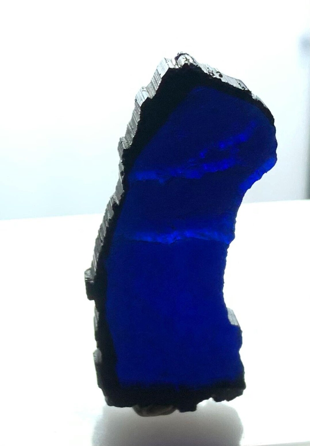 26.25 Ct Well Polished Dark Blue Tourmaline Slice From Afghanistan - Etsy