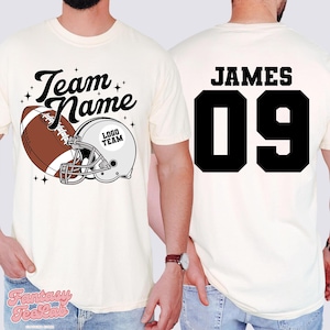 Customized Football Shirt, Custom Mascot T-Shirt, School Football Team Shirt, Cute Mascot Tee, Football Team Name Tee, Personalized Football