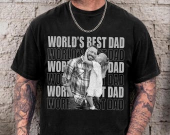 Comfort Colors® Custom Dad Vintage Photo Shirt, Personalized Fathers Day Shirt With Kids Photo, Funny Dad Shirt, Best Dad Ever Shirt