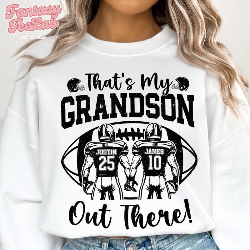 Vintage That's My Grandson Out There American Football T-Shirt