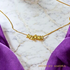 Collar con nombre de burbuja personalizado, collar con letra de burbuja, collar con letra 3D personalizado, dije inicial 3D de burbuja personalizado, joyería personalizada