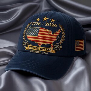Casquette Baseball 250e Anniversaire USA - Imprimé Aigle Chauve, Réglable, Patriotique, Pour Homme/femme