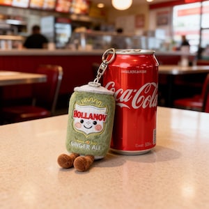 Ginger Ale pluche | Pluche sleutelhanger hockeyspeler | Leuke knuffelbedel, cadeau team Hollanov-fan