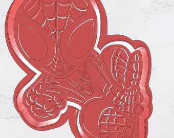 3D Printable STL File Spidey and his amazing friends Inspired Cookie Cutter and Fondant Stamp Set