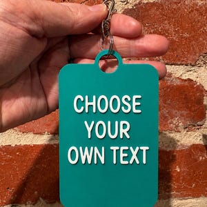 CUSTOM TALKIES Awareness Bag Tag | Hidden Disability Awareness Keytag |  Communication Card | Neurodivergent Awareness | Personalised