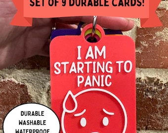 TALKIES Anxiety Communication Cards | Non Verbal AAC Cards | Anxiety Panic Disorder | Autism Aid | Speech Therapy | Set of 9