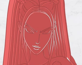 3D Printable STL File Kpop Demon Hunters Inspired Mira Cookie Cutter and Fondant Stamp Set