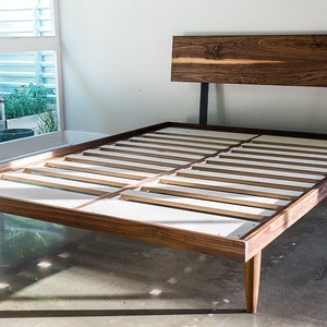 The Western Bed Mid Century Modern Style Platform Bed Available with Storage image 4