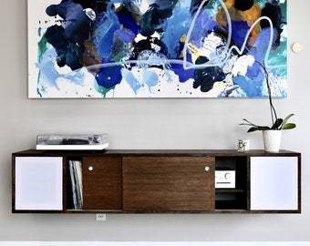 Plinth (Wall-Mounted) Credenza | Stereo Cabinet