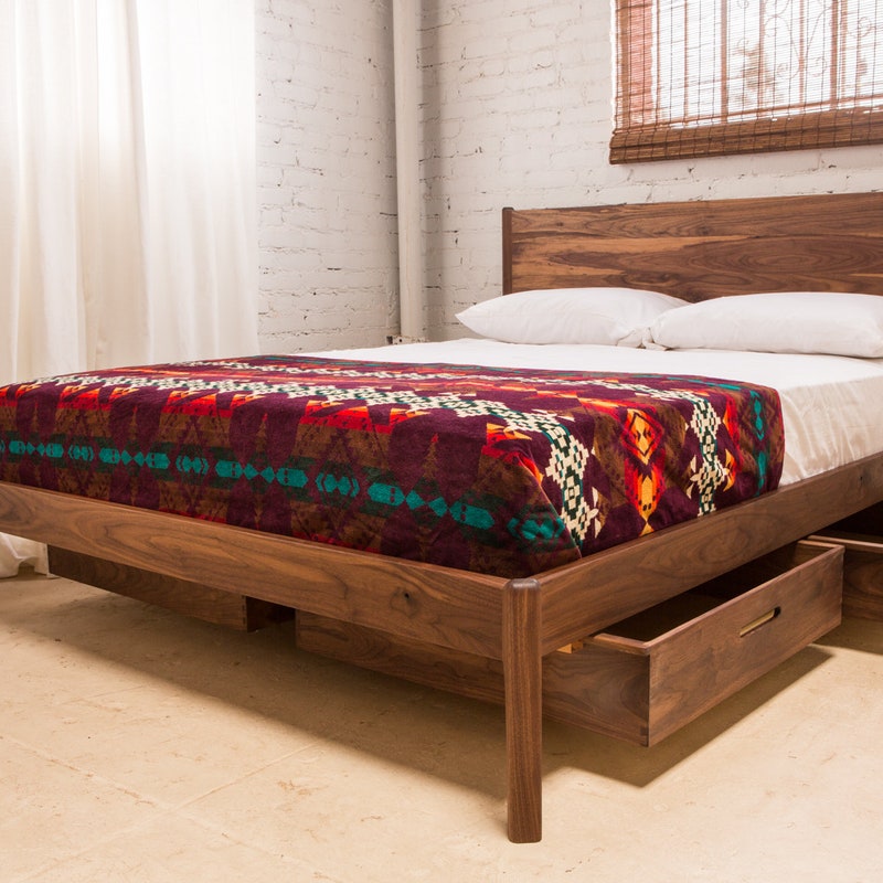 Mid Century Bed - Etsy