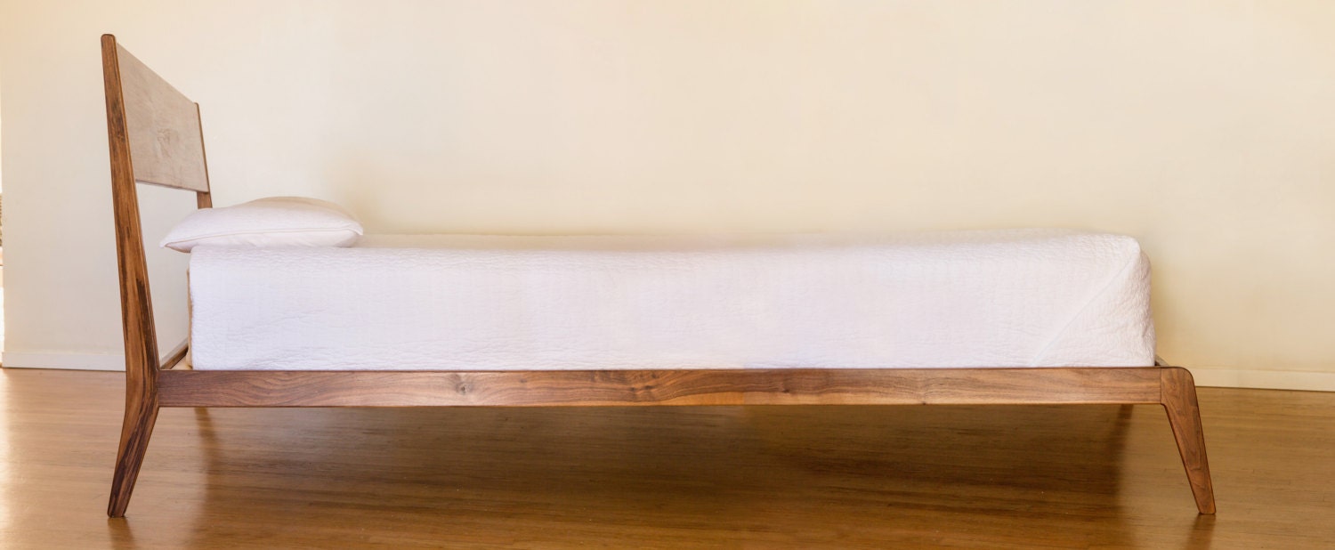 Modern Lean Bed mid Century Danish Modern Style Bed Etsy