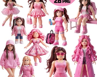 26 Roblox Girls PNG | High-Resolution | Digital Download | Roblox Avatar Clipart | Gamer Girl PNG | Roblox Sublimation | Transparent PNG
